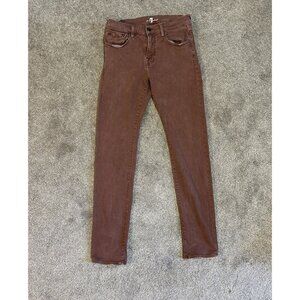 7 For All Mankind Men's | 32x32 | Paxtyn Skinny Jeans Luxe Sport Cabernet Maroon